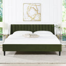 Aspen - Vertical Tufted Modern Headboard Platform Bed Set by HouseOfZazla