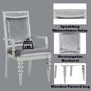 Maverick Arm Chair Set of 2 - Silver