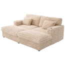 Oversized Double Chaise Lounge Sofa Bed With USB Ports And Cup Holders by Unique Piece Furniture
