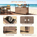 Rattan Storage Cart, Portable Outdoor Serving Cart, Garden Storage Organizer by HouseOfZazla