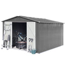 Metal garden sheds 8ftx10ft outdoor storage sheds Grey (Old sku:W1350S00016)