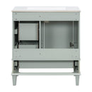 Bathroom Vanity, Modern Bathroom Cabinet With Sink Combo Set, Bathroom Storage Cabinet With A Soft Closing Door And 3 Drawers, Solid Wood Frame by HouseOfZazla