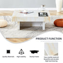 A modern and practical coffee table with imitation marble patterns, made of MDF material. The fusion of elegance and natural fashion 31.4"x 31.4"x 12 "