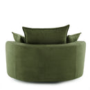360° Swivel Accent Barrel Chair With Dual Layer Cushion And 3 Removable Pillows