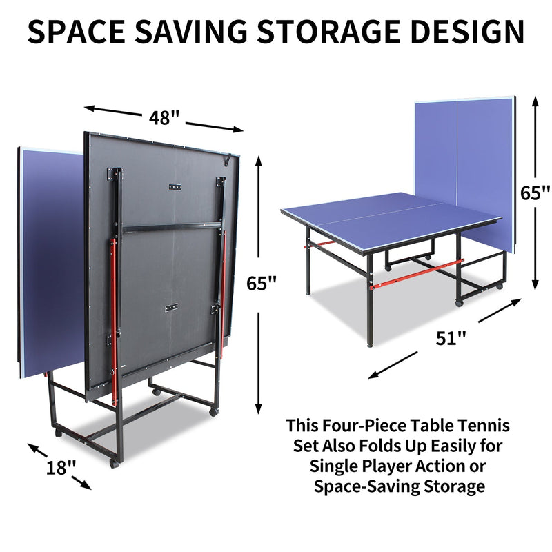 8ft Mid-Size Table Tennis Table Set, photo 8 of 10