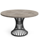 Round Dining Table For 4 - 6, (Table Only) - Gray / Black by HouseOfZazla