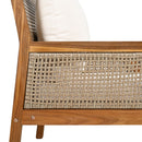 Acacia Wood Patio Furniture Club Chair, Outdoor Wicker Armchair by HouseOfZazla