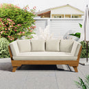 Outdoor Patio Daybed Sofa, 3 Seat Sofa With Foldable Arm 4 Back Pillows by HouseOfZazla