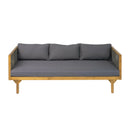 2-Piece Outdoor Patio Set: Sofa with Dark Grey Cushions