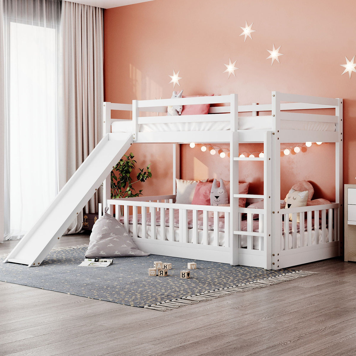 Functional Bunk Bed & Convertible Ladder And Slide, photo 2 of 14