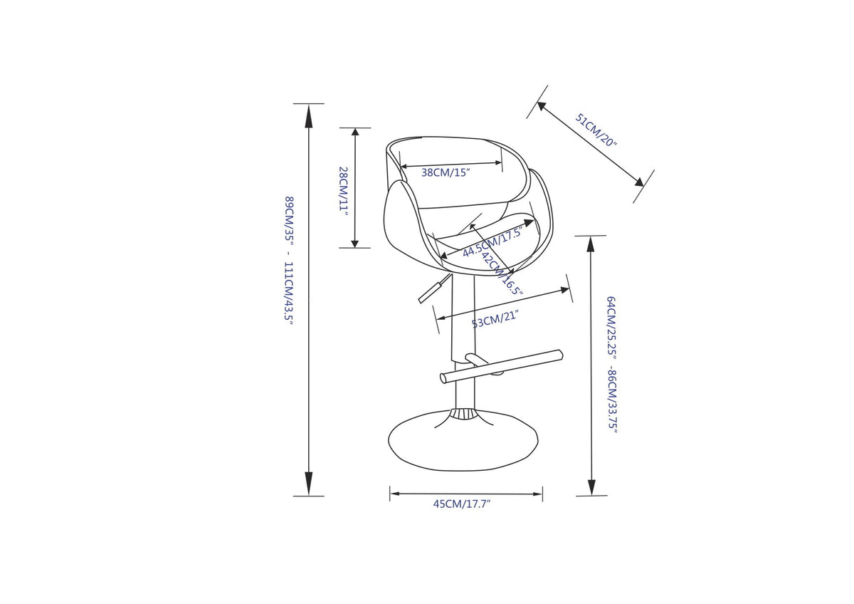 Amery - Mid Century Modern Adjustable Swivel Bar Stool, photo 5 of 36