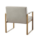 Jayco - Accent Chair With Metal Arms - Beige by HouseOfZazla