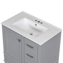 Bathroom Vanity, Modern Bathroom Cabinet With Sink Combo Set, Bathroom Storage Cabinet With A Soft Closing Door And 3 Drawers, Solid Wood Frame by HouseOfZazla