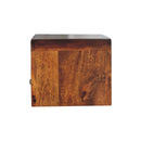 Chunky Chestnut Floating Bedside, 1-Drawer, 1 Open Slot