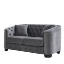 Modern Chesterfield Sofa With Tufted Backrest For Living Room by HouseOfZazla
