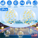 2Pcs Floating Pool Lights 14in Solar Powered Pool Balls IP68 Waterproof InflatableÊPool Decoration Lights with Remote Control 3 Light Modes Timer Adju