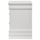 Louis Philippe 2-drawer Nightstand Bedside Table White