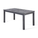 Outdoor Acacia Wood 7 Piece Expandable Dining Set, Sandblasted by HouseOfZazla