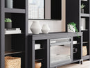 Cayberry - 3-Piece Entertainment Center With Electric Fireplace - Black by Unique Piece Furniture