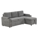 Convertible L Shaped Sofa Couch With Storage, Cup Holders, USB Ports by HouseOfZazla