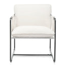 2 Sets 1 Case, Upholstered hanging armchair with arm pocket metal frame, crushed foamcushions and skin-friendly braid for living room and bedroom. White color