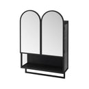 Double Arched Mirror Wall Cabinet With 2 Doors, Featuring Adjustable Shelves And Towel Rack by Unique Piece Furniture