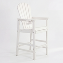 HDPE Bar Height Adirondack Patio Chair Outdoor Bar Chair With Cup Holder And Armrests