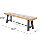 Outdoor 3-Pieces Acacia Wood Dining Set