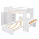 Loft Bed With A Stand Alone Bed, Shelves, Desk, And Wardrobe by HouseOfZazla