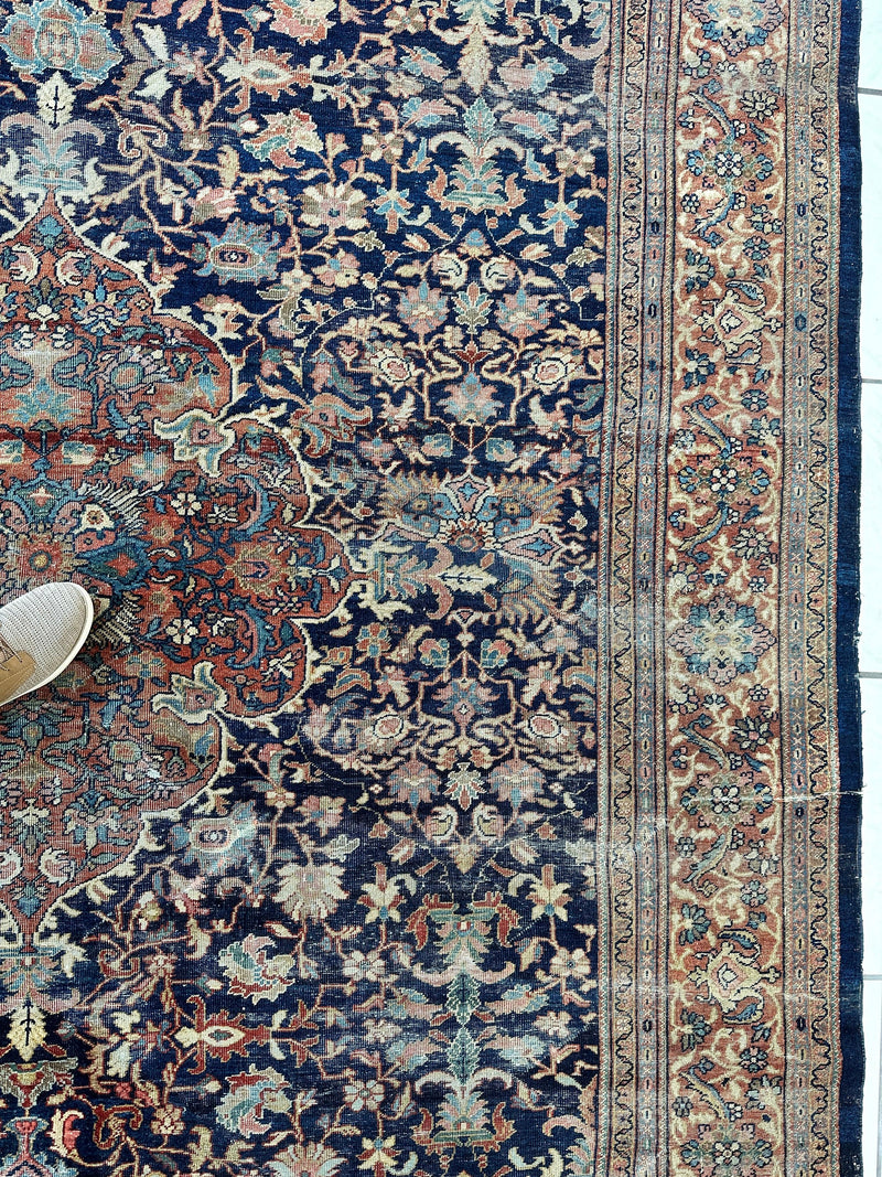 Antique Persian Mahal Rug 8’3”x12’ - Circa 1900 Treasure