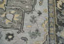 7'11''x10'4'' Gray, Moss Color Hand Knotted LoomBloom Muted Turkish Oushak  100% Wool Transitional Oriental Area Rug