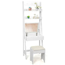 3-in-1 Modern Shelf Vanity Set with Flip Top Mirror and 6 Makeup Organizers by LJGDeals