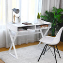Modern Computer Desk Makeup Vanity Table with 2 Storage Compartments by LJGDeals