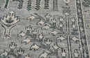 7' 11''x10' Tone On Tone Gray Hand Knotted LoomBloom Muted Turkish Oushak 100% Wool Transitional Oriental Area Rug