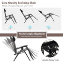 2 Pieces Folding Patio Rattan Zero Gravity Lounge Chair by LJGDeals