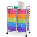 20 Drawers Storage Rolling Cart Studio Organizer-Multicolor by LJGDeals