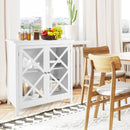 Freestanding Kitchen Buffet Cabinet with Glass Doors and Adjustable Shelf by LJGDeals