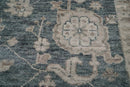 7' 11''x9' 8'' Slate, Gray Hand Knotted LoomBloom Muted Turkish Oushak  100% Wool Transitional Oriental Area Rug