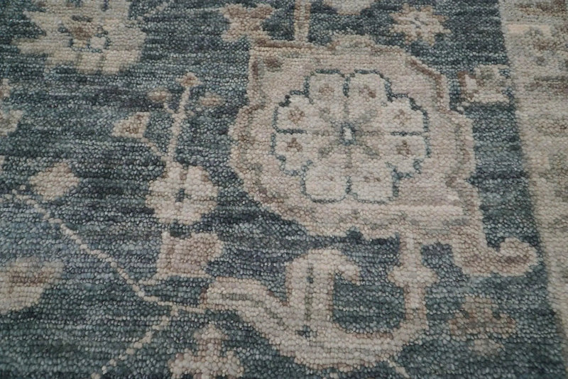 7' 11''x9' 8'' Slate, Gray Hand Knotted LoomBloom Muted Turkish Oushak  100% Wool Transitional Oriental Area Rug