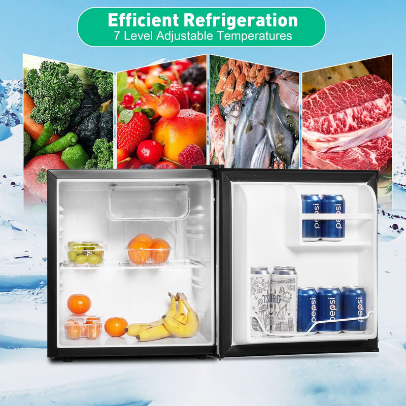 1.6 Cu.Ft. Compact Refrigerator with a chiller box & Adjustable Legs