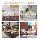 Set of 6 Accent Armless Modern Dining Chairs with Plastic Feet Pads by LJGDeals