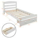Platform Bed Frame With Storage Drawer And Wood Slat Support No Box Spring Needed by HouseOfZazla