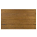 Farmhouse Style X Shaped Legs Dining Table With Moulded Details - Brown