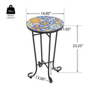 Patio Side Table, Colorful + Black by HouseOfZazla