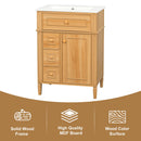 Bathroom Vanity With Sink, Cabinet With Flip Out Drawer, 2 Soft Close Drawers, 1 Soft Close Door - Wood