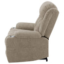 Beca - Upholstered Power Lift Recliner With Cupholders And USB Charging by HouseOfZazla