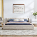 Modern Upholstered Bed Frame With Thick Fabric And Headboard by Unique Piece Furniture
