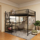 Metal Loft Bed With Built - In Charging Station And LED Light by HouseOfZazla