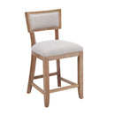 26.5" Upholstered Counter Stools Set of 2 with Comfy Back by HouseOfZazla