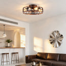 20 Inch Caged Ceiling Fan with Lights and Remote Control by HouseOfZazla